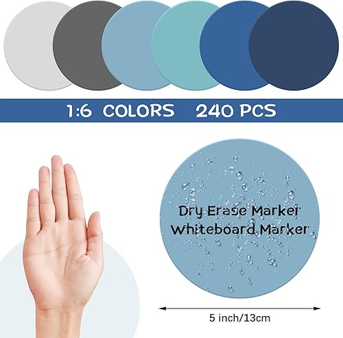 Miniatura 2 de Tinlade 240 calcomanías de vinilo autoadhesivas multicolor para colocar en el aula (5 pulgadas, color fresco)