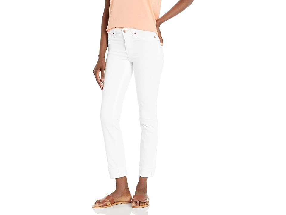 Buffalo David Bitton Carrie Mid-Rise Slim in White Rinse (White Rinse) Women's Jeans INTERNATIONAL SHIPPING