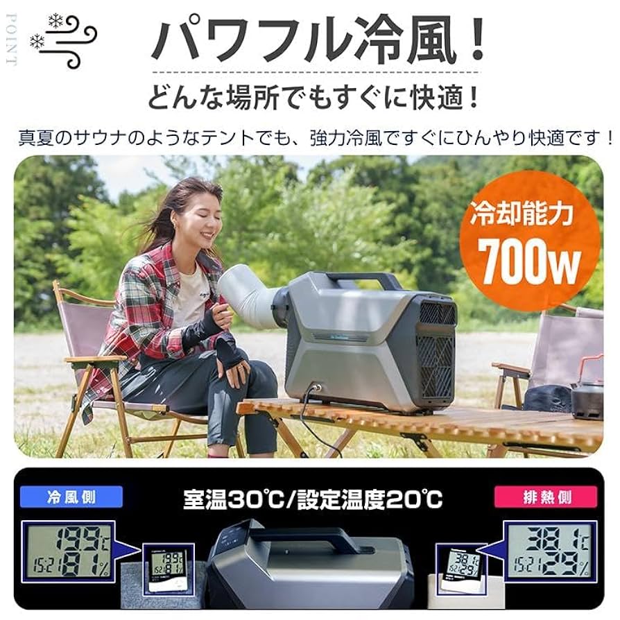 L最終値下　ポータルクーラー Amazon.co.jp: サンパーシー ポータブルクーラー 設定温度冷風16