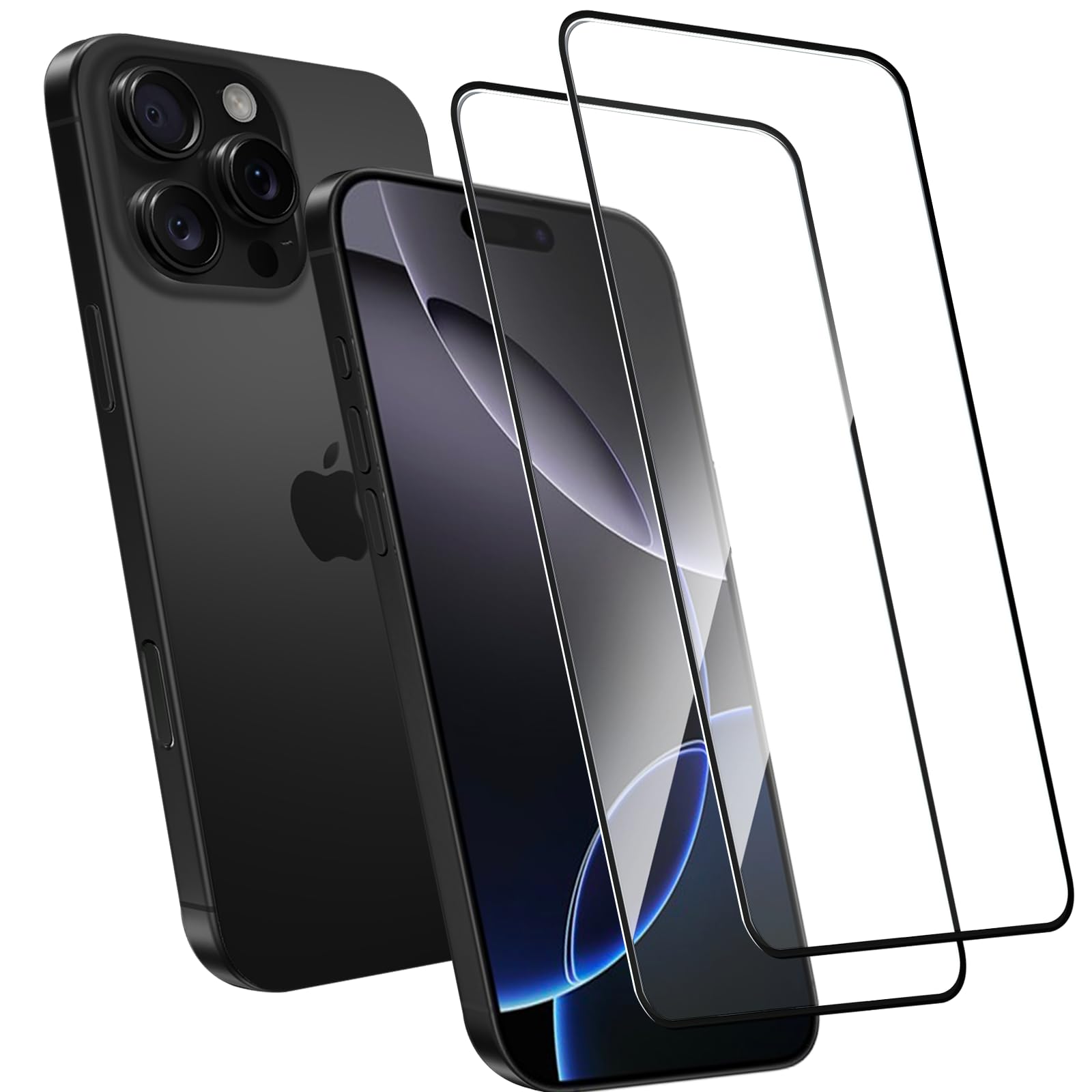 LZRLZW 2 Pack for iPhone 16 Pro Max Screen Protector,Tempered Glass,Anti-Scratch Case Friendly