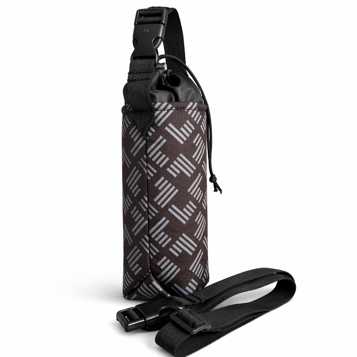 1L Water Bottle Cover Sleeve, Neoprene Insulated Holder with Shoulder Strap, Black, Shockproof Carry Case for Gym, Travel & Outdoor-image-13