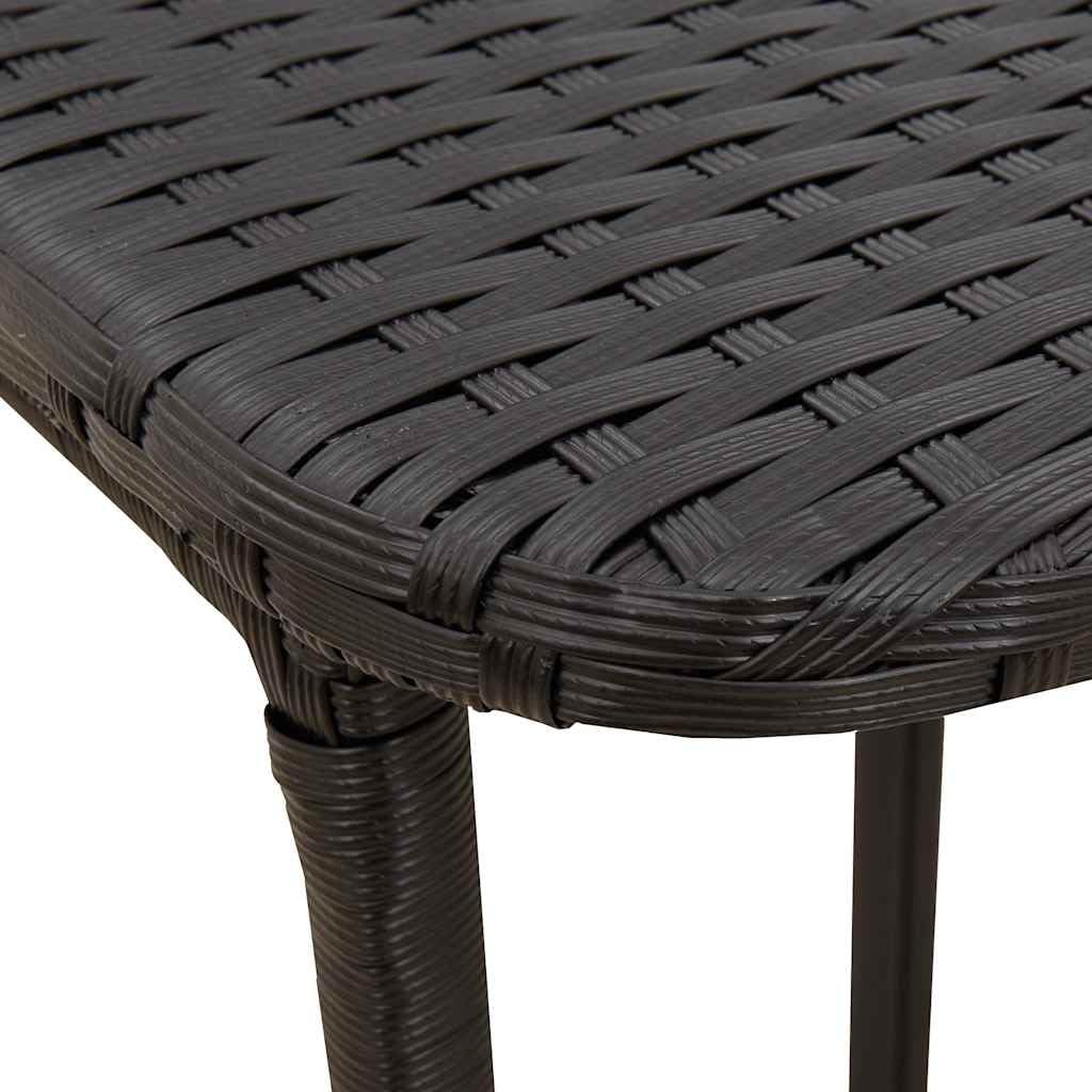 vidaXL Gartentisch Klappbar Schwarz 90x51x75 cm Poly Rattan