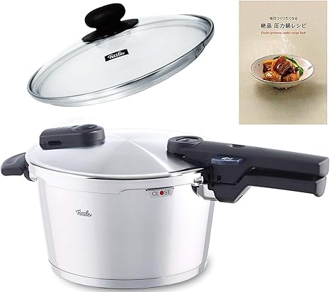 Amazon フィスラー Fissler 圧力鍋 シルバー 4 5l ビタクイックモノ プラス ガラス蓋付き 直火 Ih対応 90 04 00 900 圧力鍋 オンライン通販