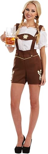 fun shack Lederhosen - Traje de Oktoberfest para mujer, disfraz bávaro para mujer, traje de Lederhosen para mujer