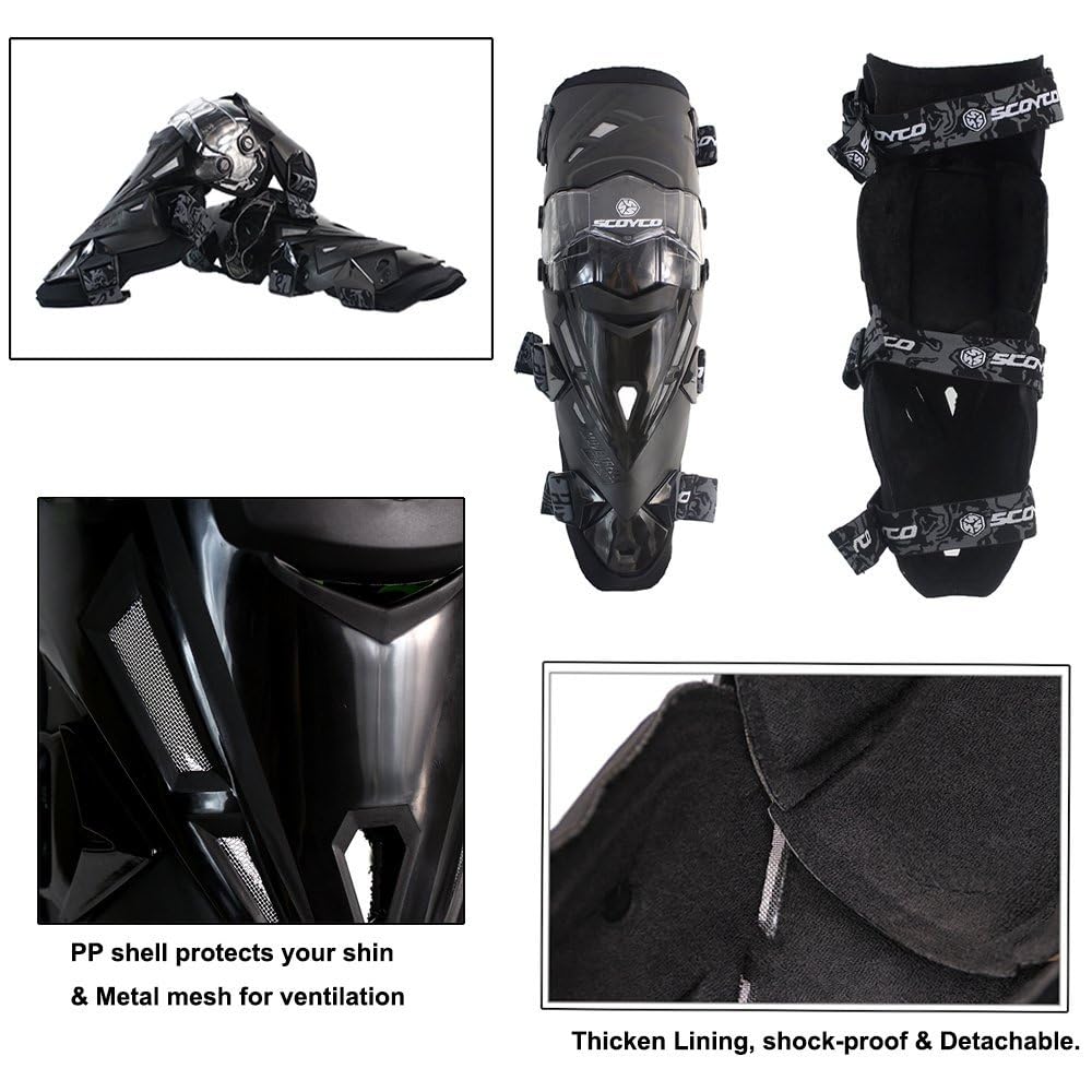SUPLEX CORESIDE ♯FOG Scoyco Racing Knee Guards,PP PE Hard Collision Avoidance