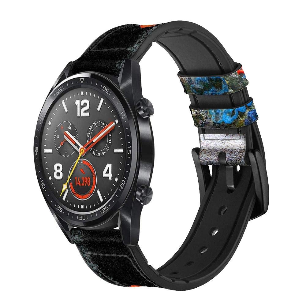Innovedesire Aquarium Bracelet de Montre Intelligente en Cuir et Silicone pour Wristwatch Smartwatch Smart Watch Taille (20mm)
