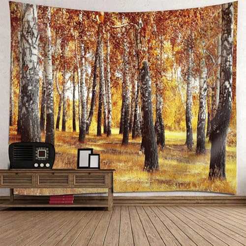 Tissu mural foret automne creez un coin nature dans la chambre