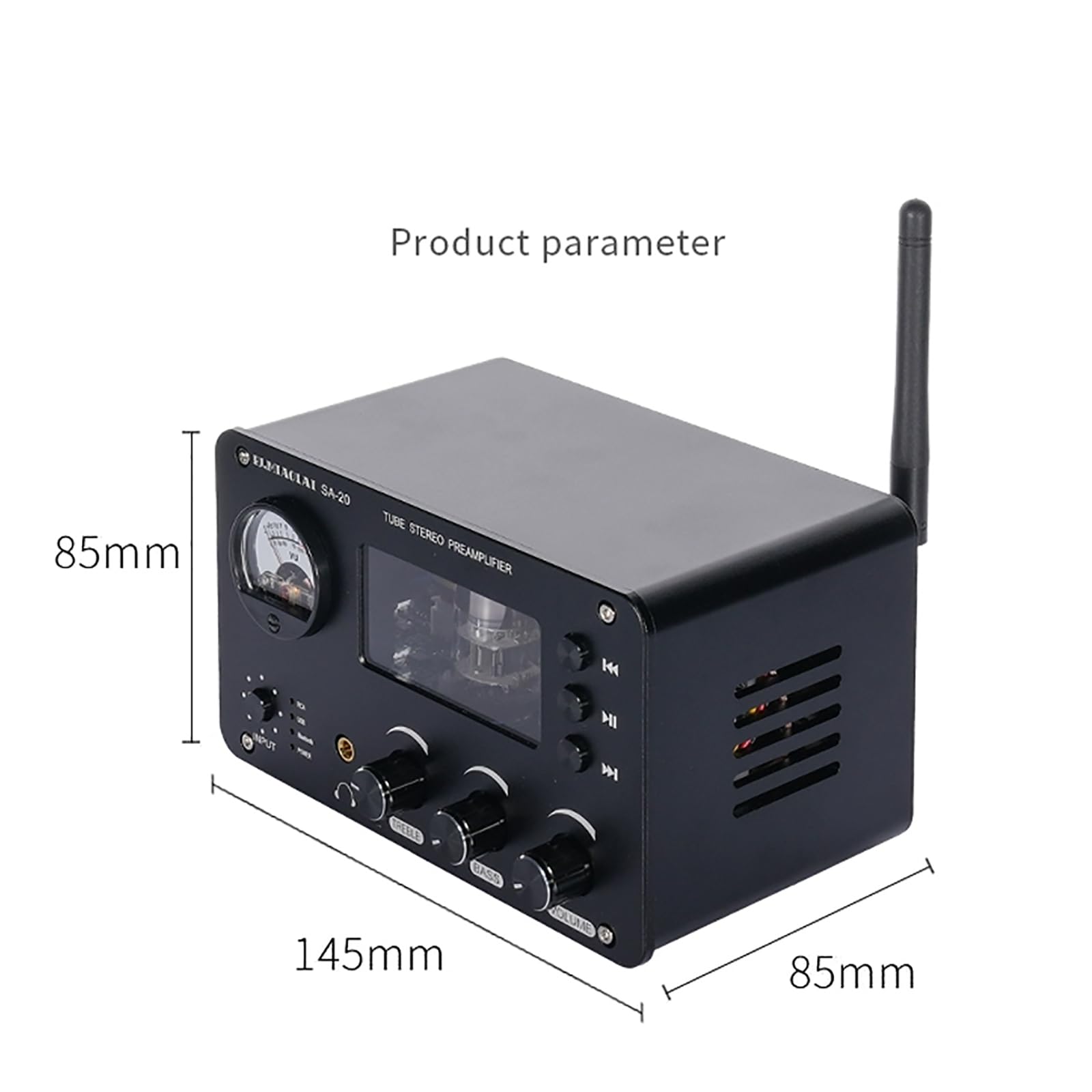 Amplificador De Conmutación De Audio, Preamplificador De Tubo con Control Remoto, 3 Pulgadas Y 3, Ajuste Alto Y Bajo, Diseño De Circuito Independiente, Soporte para Bluetooth/USB/estéreo RCA