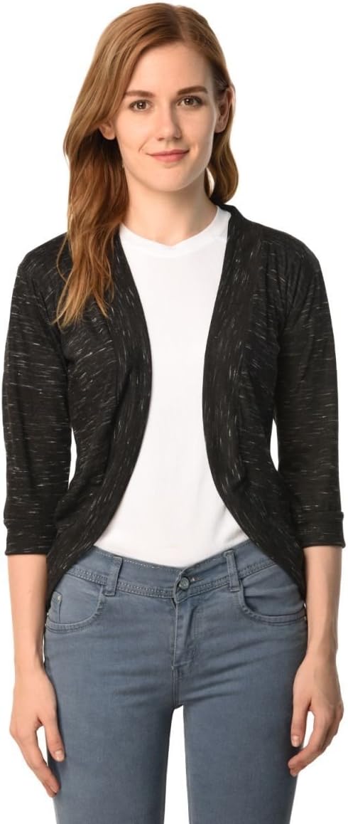 Teemoods Women's Cotton 3/4th Sleeves Fashionable Shrug, Summer Shrug for Ladies