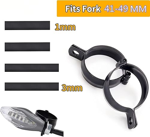 Miniatura 10 de Soportes de foco de motocicleta, abrazadera de tubo de motocicleta, soporte de señal de giro, soporte de montaje de luz antiniebla, soporte de