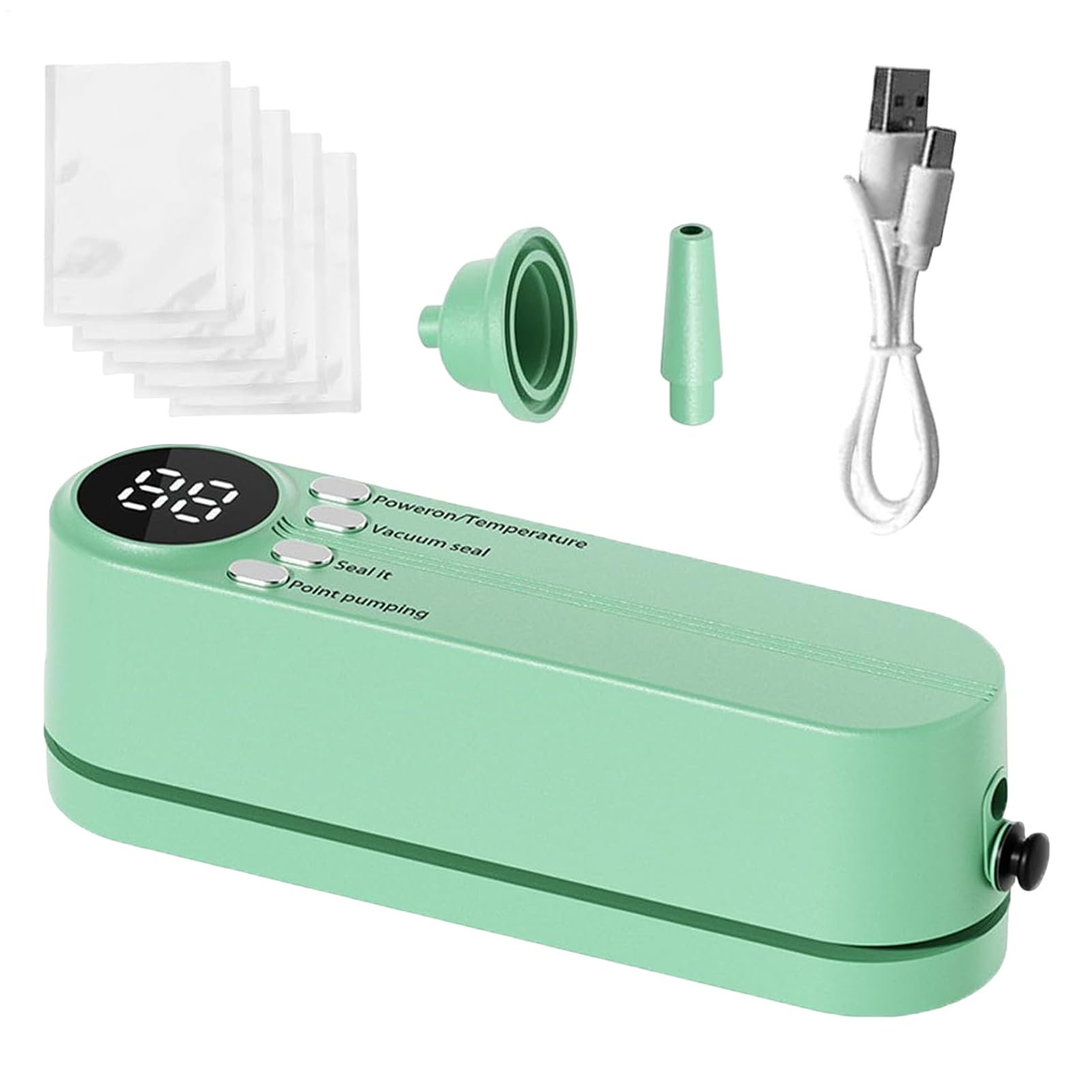 Scellant portable sans fil et appareil d'aspiration sous vide pour légumes et viande