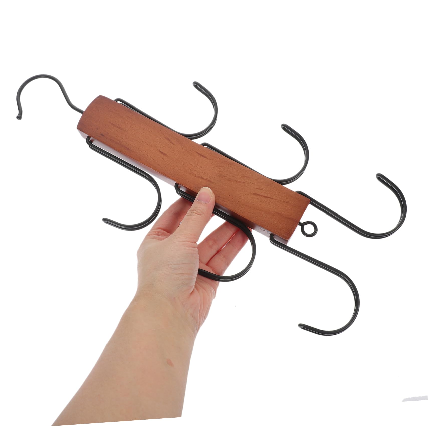 Cabilock Bag Storage Hanger Clothes Rack All Handbags Clothes Hangers Hooks Coat Rack Tote Bag Crossbody Bag Hangers Key Hook Holder Rotation Purse Hanger to Rotate Wood Storage Box Scarf