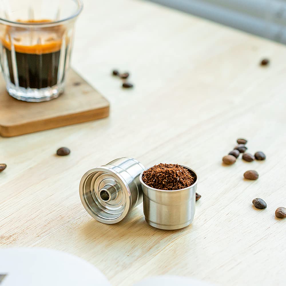 RECAFIMIL Cialde di caffè riutilizzabili Capsule di caffè ricaricabili in acciaio inossidabile compatibili per ILLY X7/Y3/Y5 macchina per il caffè(1 capsula con manomissione)