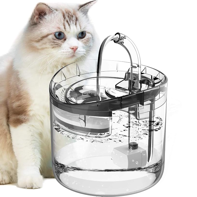 PetVogue Cat Water Fountain Animal Water Dispenser 2L Automatic Pet Drinking Fountain Clear Upgrade, 1 Adjustable Silent 1 Water Pump for Cats Kitty Indoor and Small Pets (B0C8D6ZD3T) Amazon Price History, Amazon Price Tracker