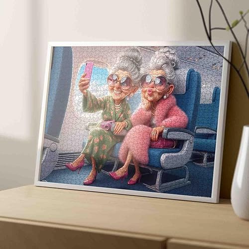 Miniatura 3 de Rompecabezas de 1000 piezas para adultos, rompecabezas de moda para anciana, rompecabezas para mujeres, divertido viaje de 1000 piezas, rompecabezas