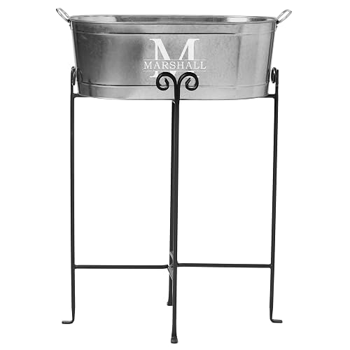 Let's Make Memories Personalized Beverage Tub w Stand Galvanized Beverage Tub