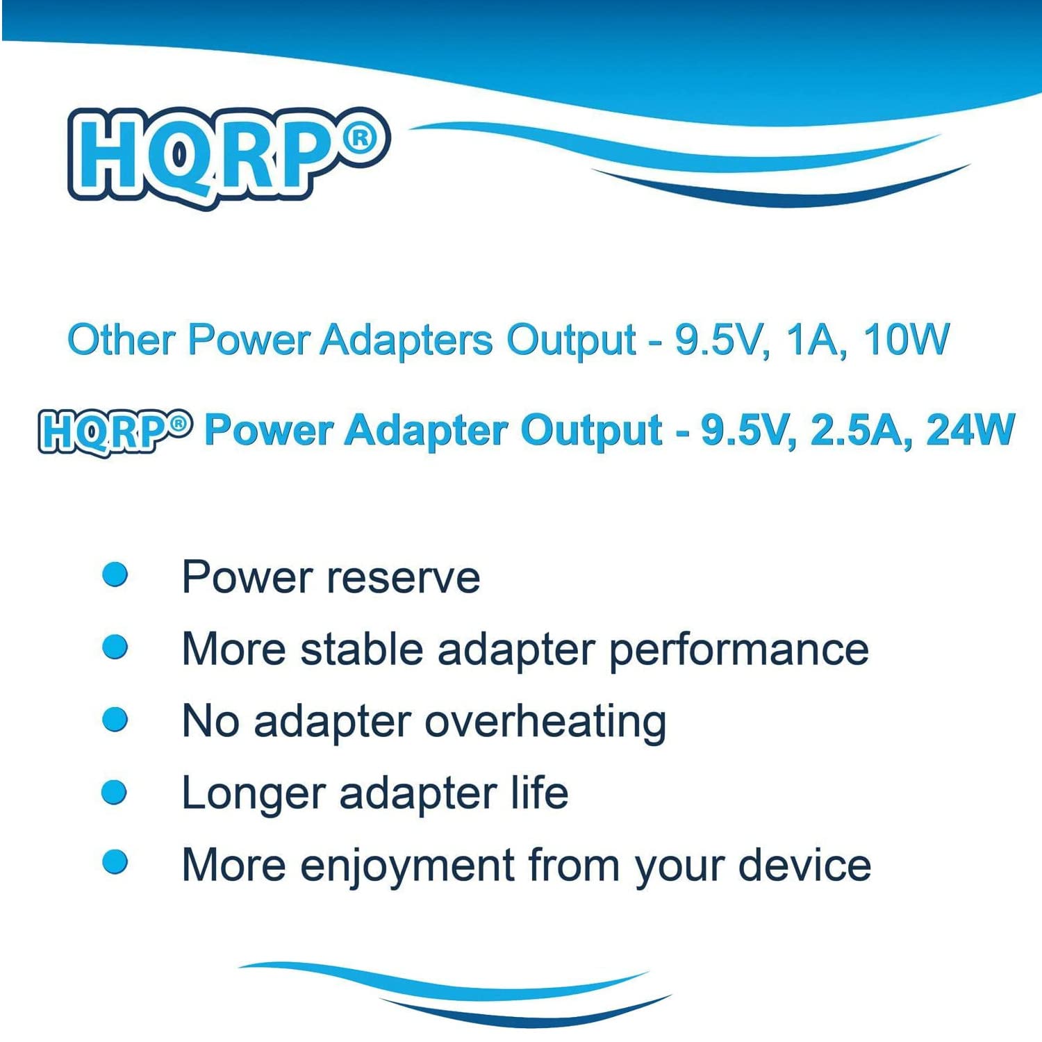 HQRP Cargador/Adaptador de CA para Casio ADE95100 AD-E95100 ADE95100L AD-E95100L ADE95100LE AD-E95100LE ADE95100LU AD-E95100LU ADE95100LG AD-E95100LG