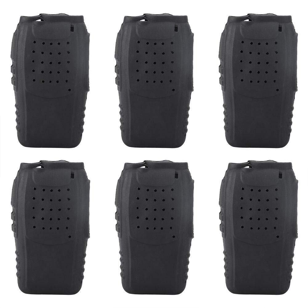 6Pcs Two Way Radio Cover Case for BF888s, Silicone Walkie Talkies Holster Pouch Protector for BF 888s