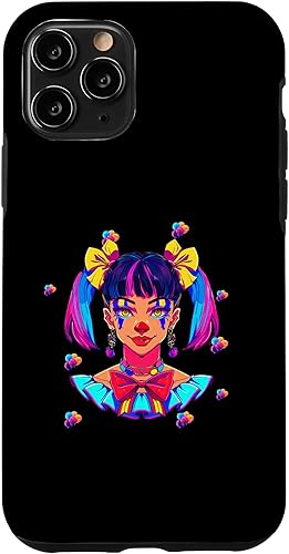Miniatura 10 de iPhone 15 Cute Streetwear synthwave 80s 90s retro anime girls clown Case