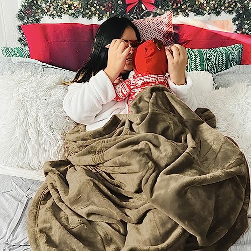 Image of Bedsure GentleSoft Fleece Blankets King Size Camel - Bed Blanket Soft Lightweight Plush Cozy Fuzzy Luxury Microfiber, 108x90 inches