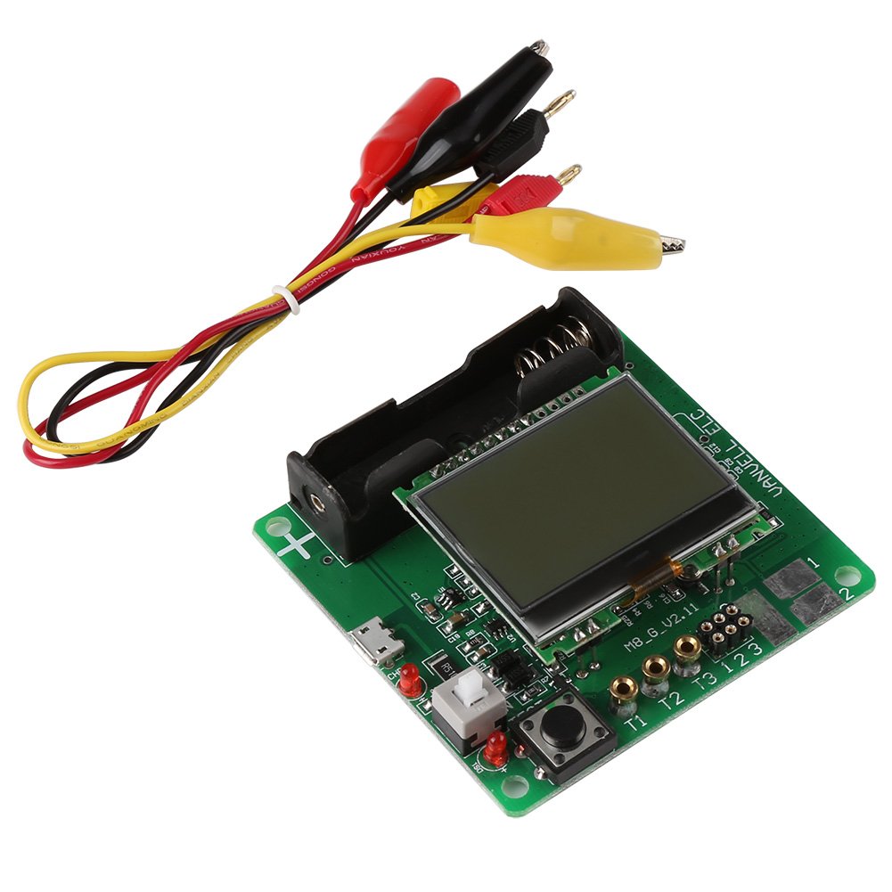 Transistor Tester, MG328 LCD Transistor Inductor Capacitor Multifunction Tester ESR Meter Multifunction Tester Capacitor Tester