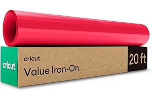 Cricut Iron-On Vinyl (Red, 12x20ft) for All Your Creative Projects