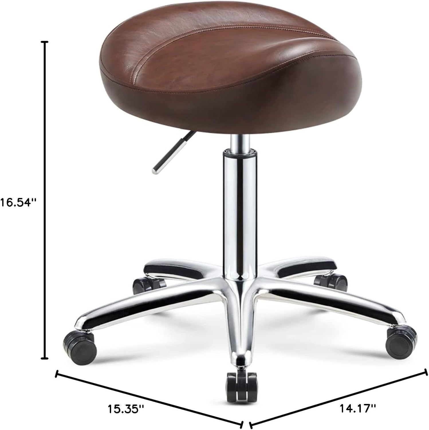 Ergonomic Saddle Stool Dental Chair Beauty Stool Adjustable Height for Dentist, Salon, Massage, Office,B,S