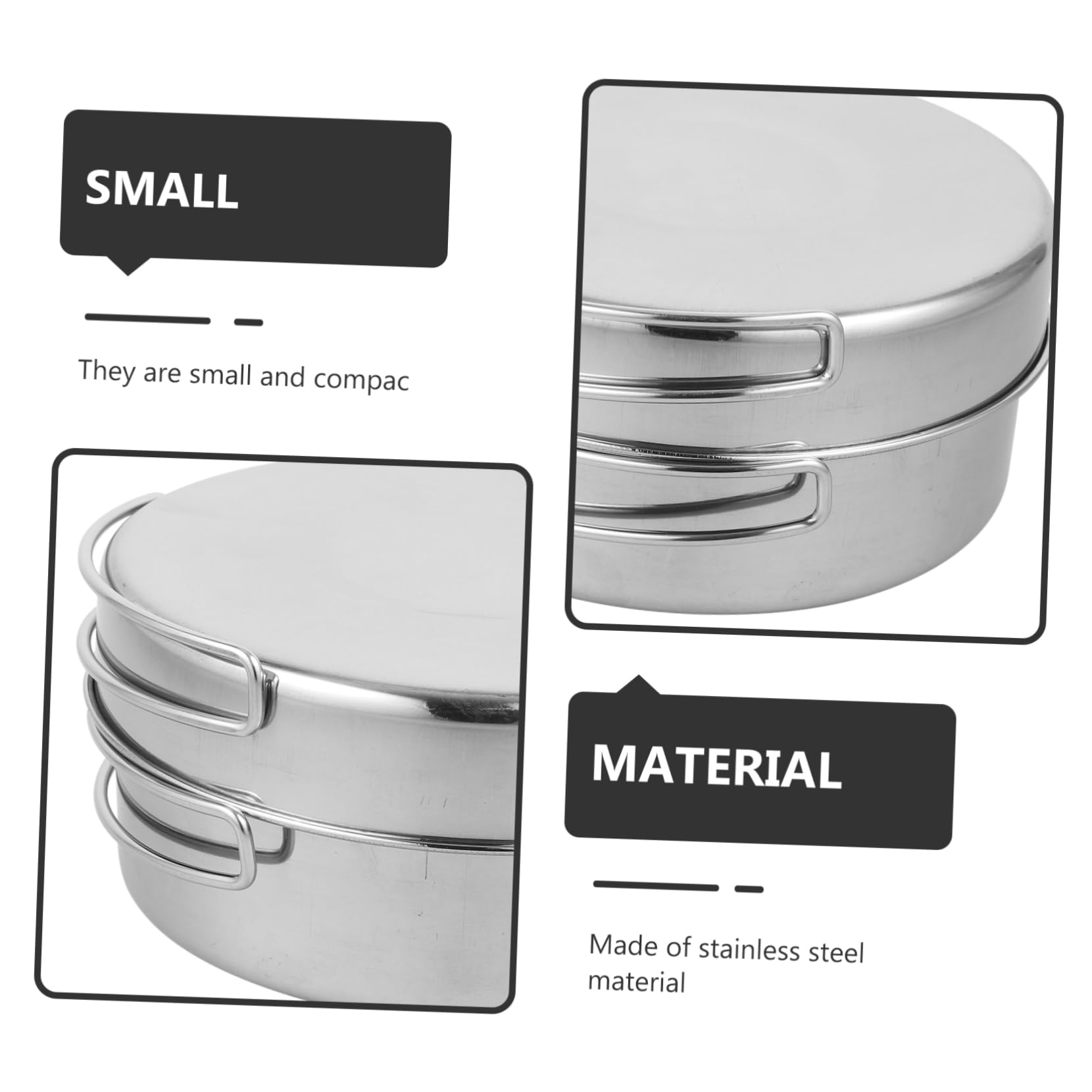 Toyvian Ustensiles De Cuisine en Acier Inoxydable Ustensiles De Cuisine pour Camping Équipement De Camping Léger Casseroles Kit Pliable Poêles De Survie Randonnée