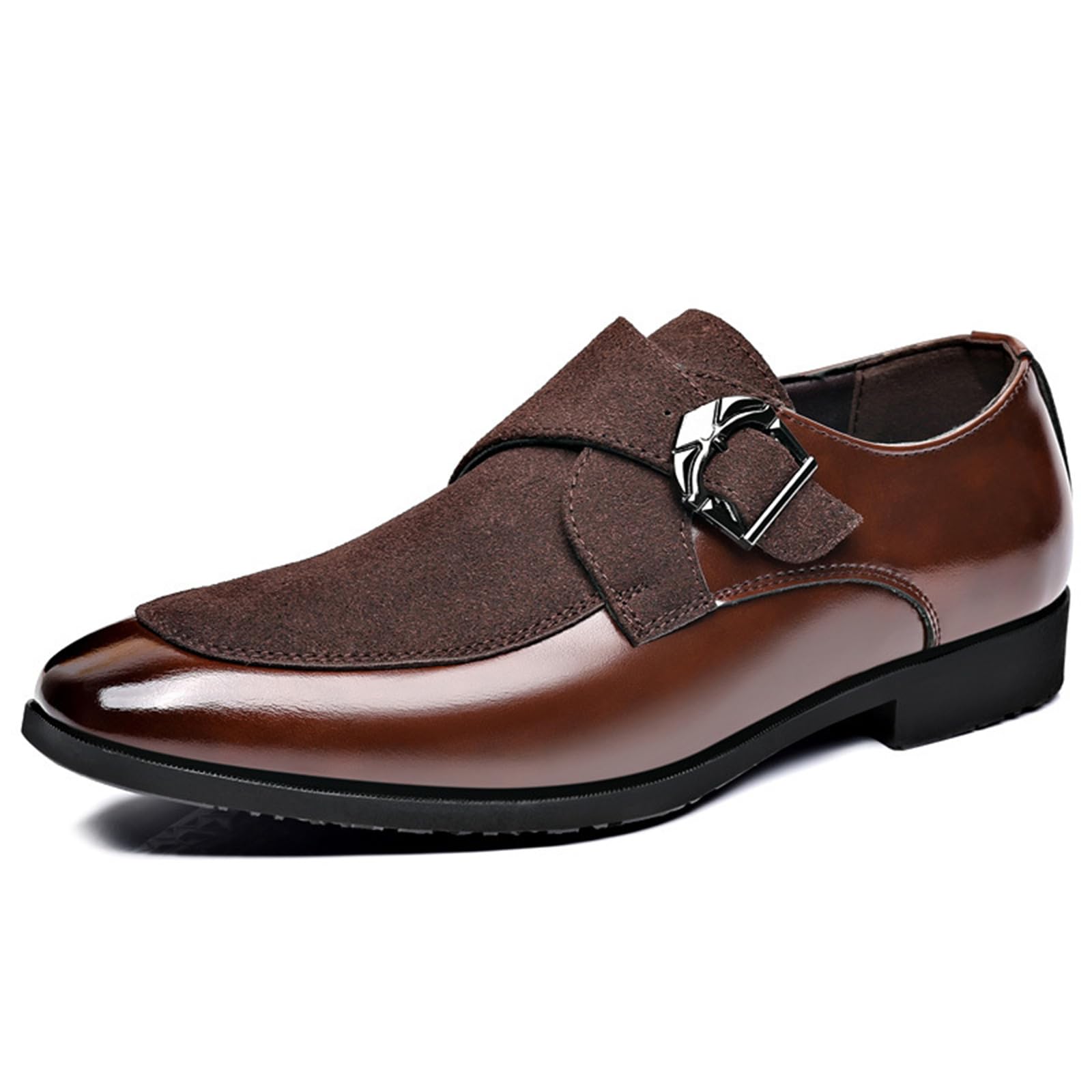 Zapatos De Vestir De Punta Puntiaguda para Hombre Zapatos Oxford con Hebilla Zapatos De Boda Formales Y De Negocios