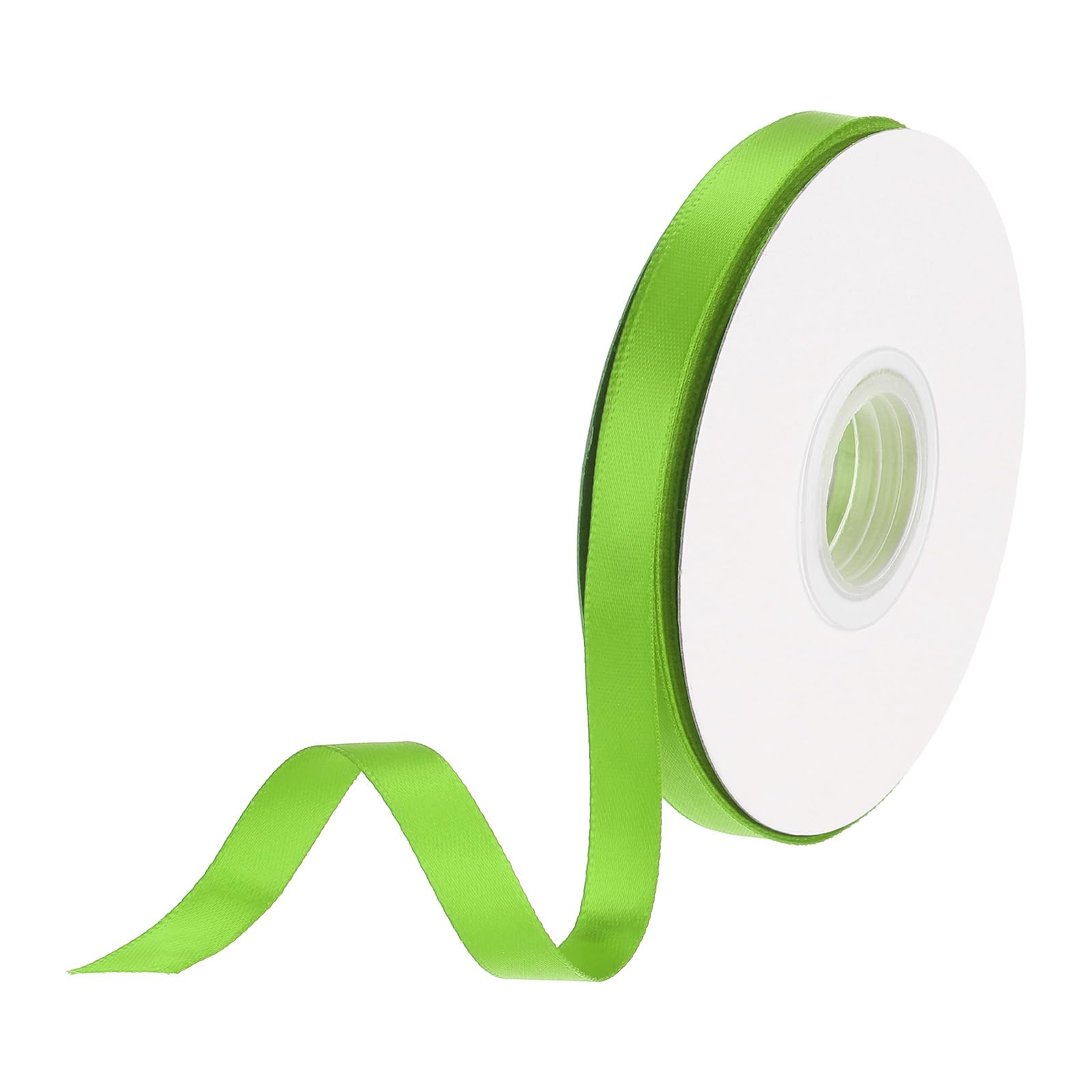 DMiotech 10mm Satin Ribbon 23m/75ft Thin Double Face Fabric Grosgrain Ribbon for Gift Wrapping Floral Hair Flower Bouquet Lawn Green