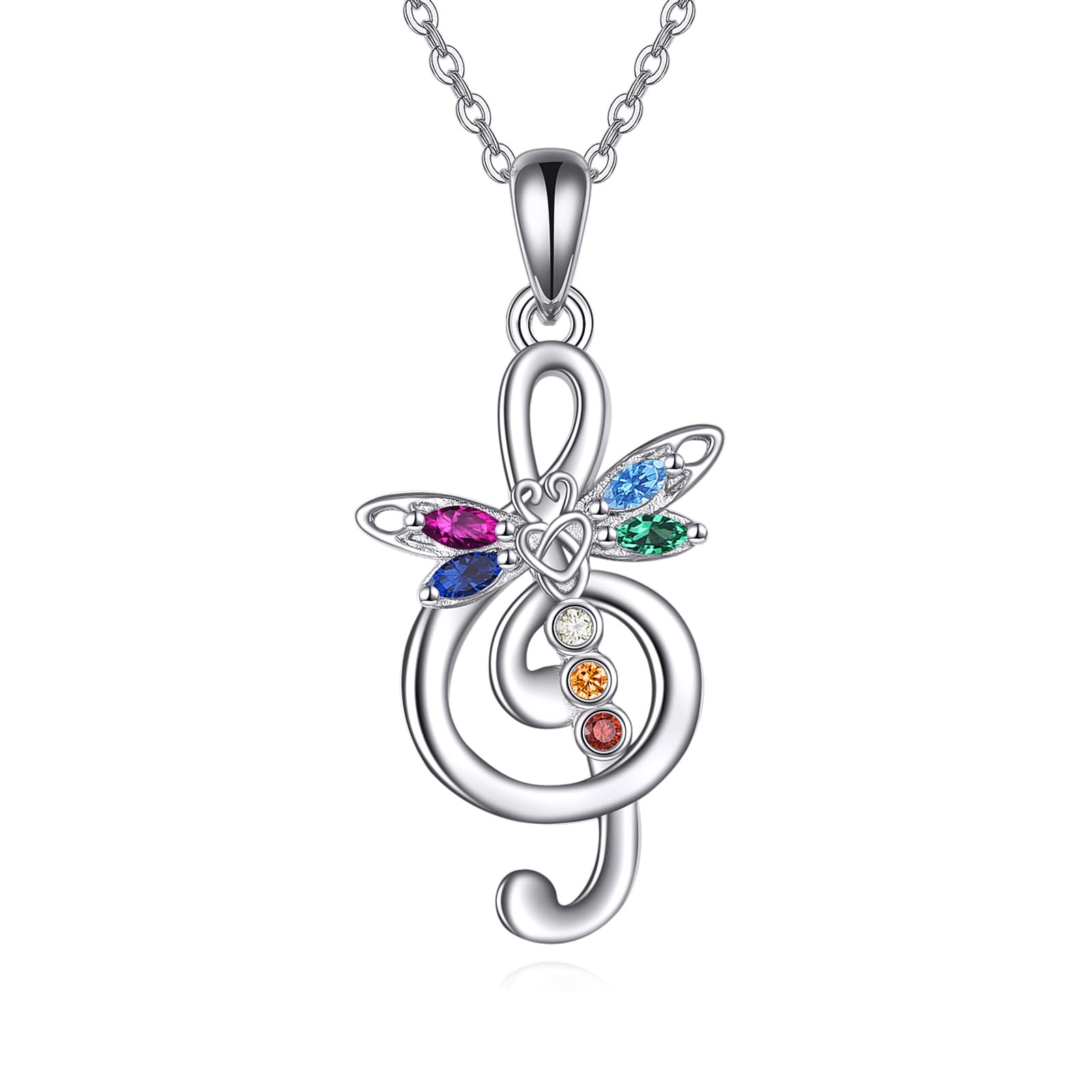 Collana dei 7 chakra, collana dei 7 chakra in argento sterling