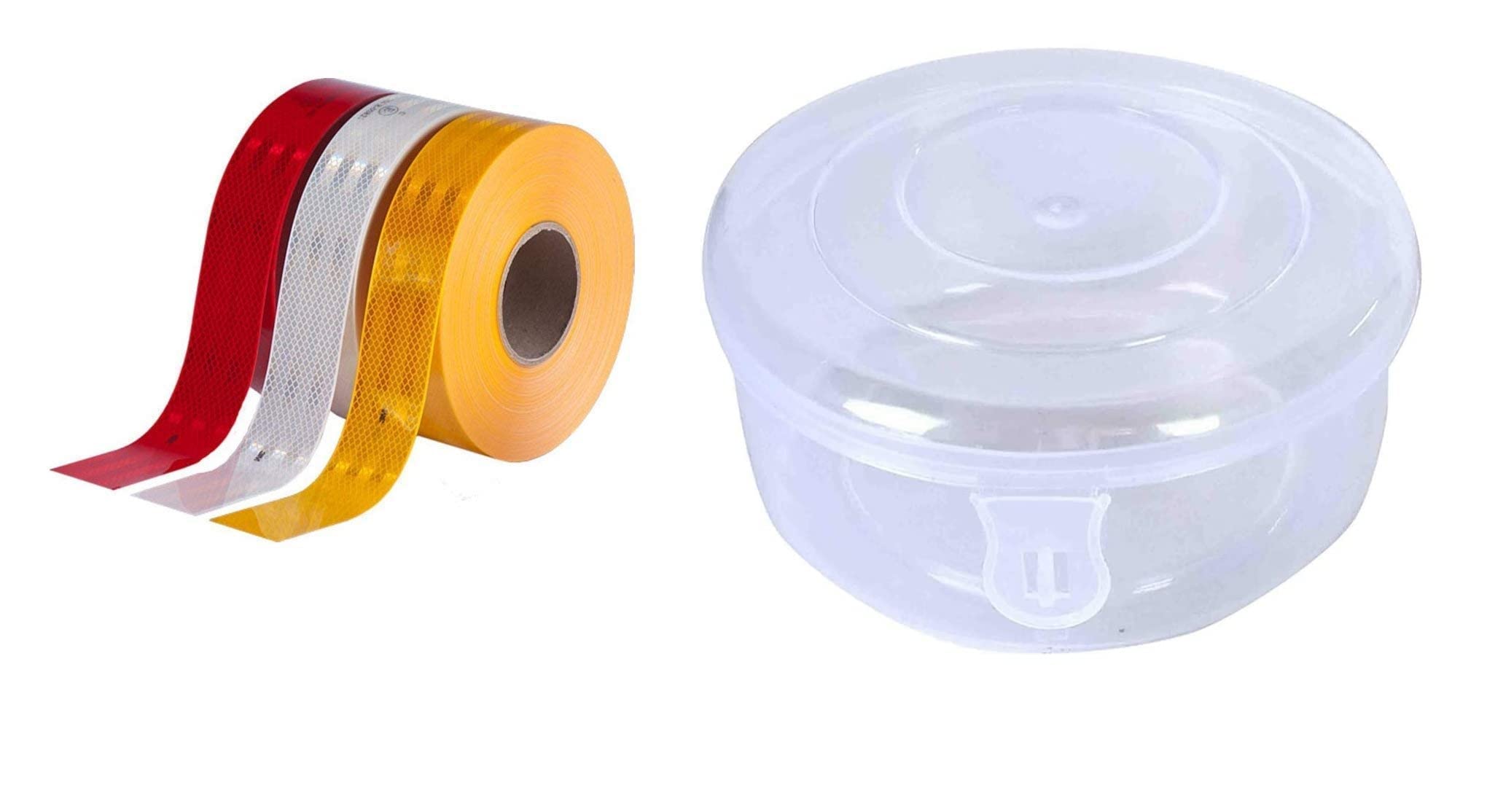 Siddhivinayak handicraft High Intensity Reflective 2 inch White, Red and Yellow, Pack of 3 Strips or Rolls,Each colours 2 Meters tape. (B09J57P8ZS) Amazon Price History, Amazon Price Tracker