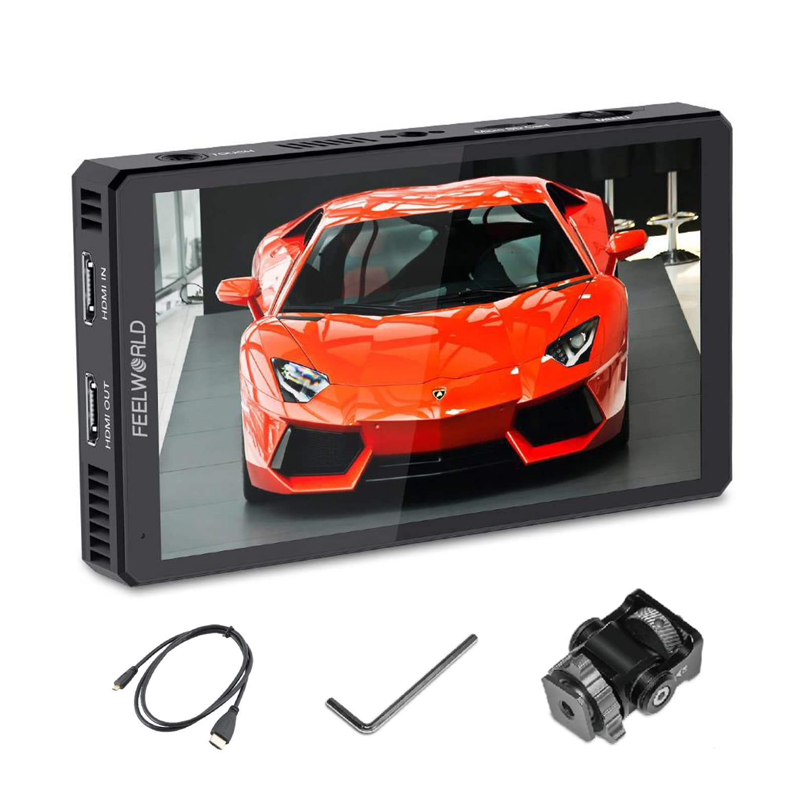 Feelworld CUT6 6 Pollice On-Camera Monitor Registratore Touchscreen Campo Monitor FHD 1920x1080 4K HDMI 3D LUT con Hot Shoe Mount