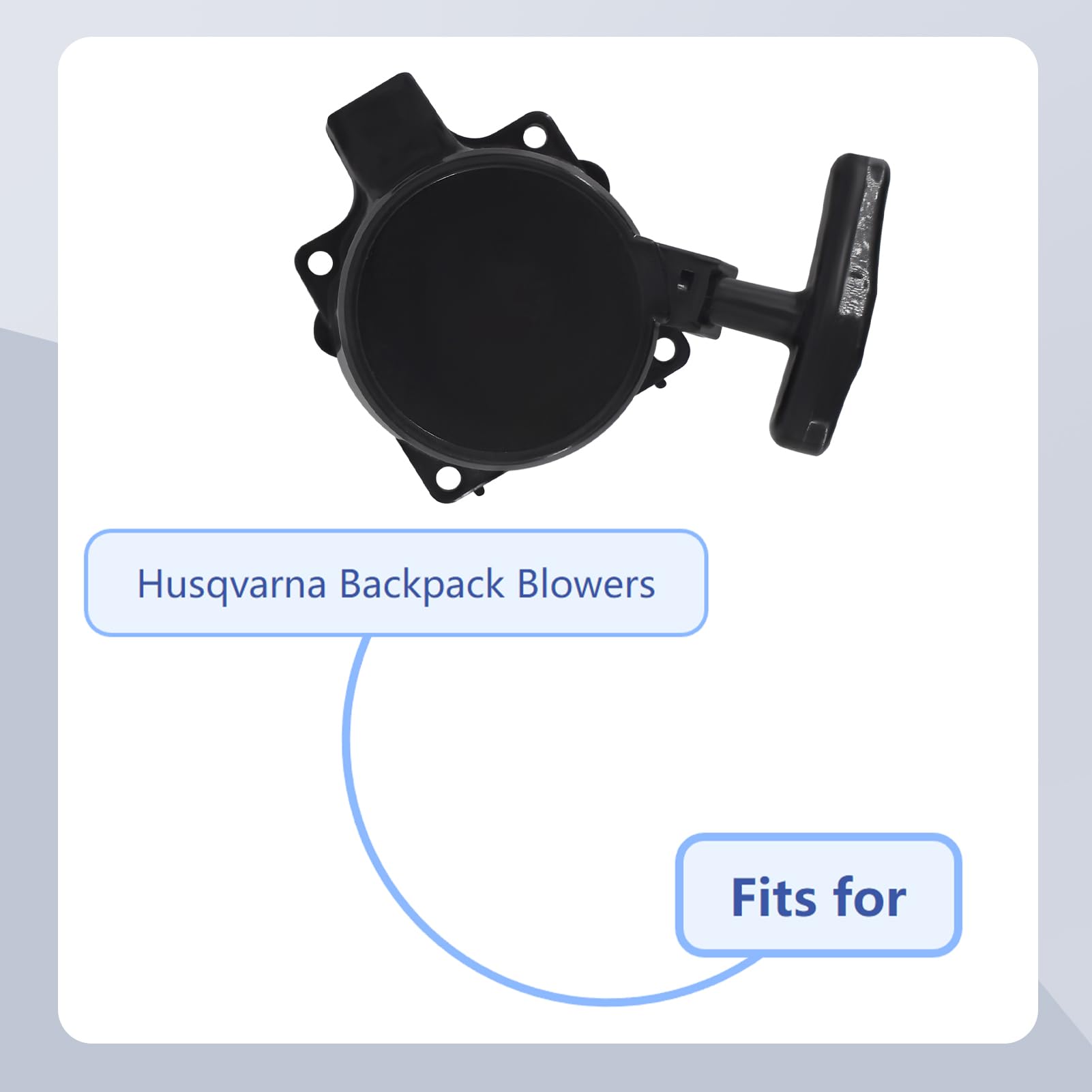 Arrancador de retroceso para soplador de hojas 531009652 se adapta a sopladores de mochila Husqvarna, reemplaza 531009652