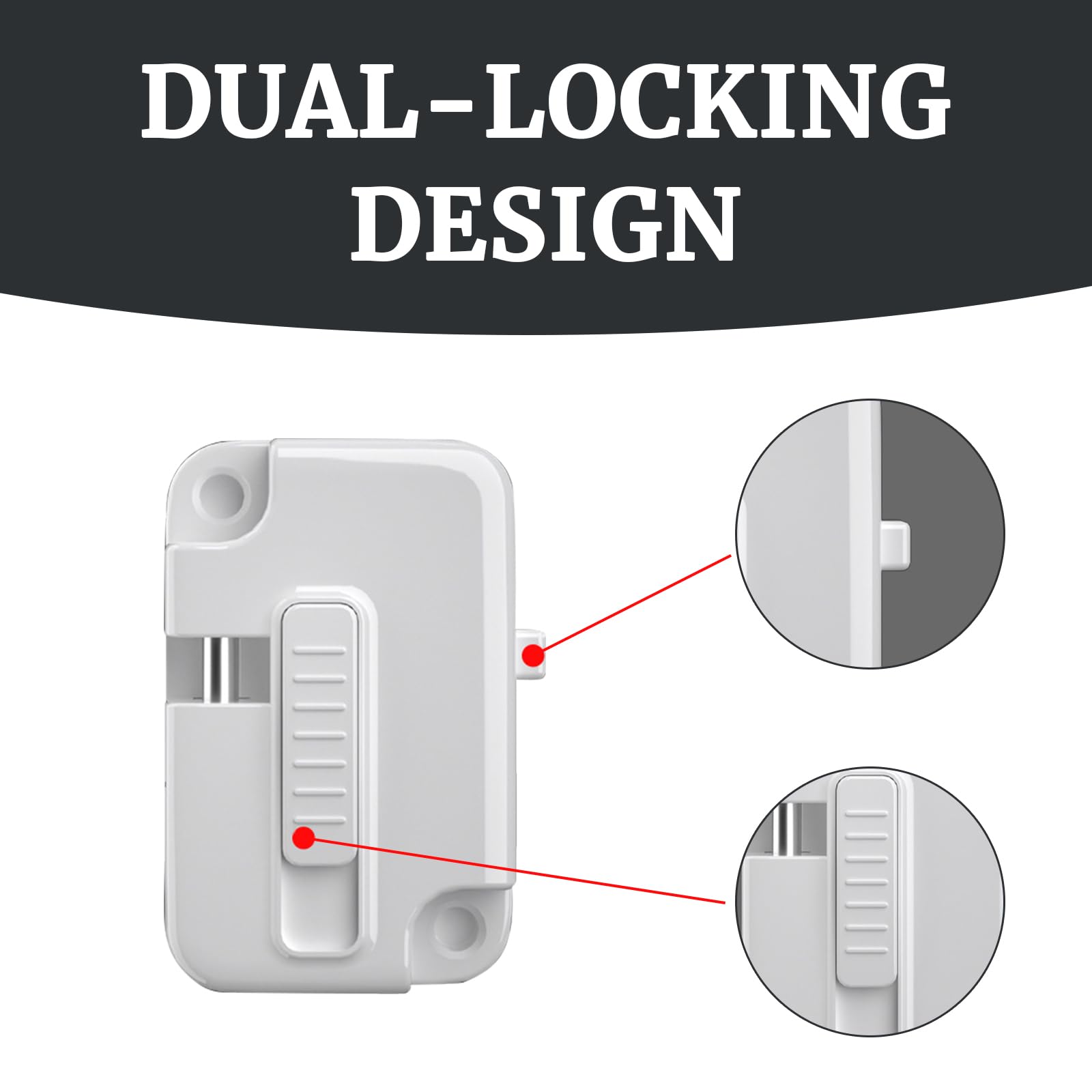 Window Locks Pets Child Safety, 1 Pack Adjustable Window Restrictors with Stainless Chain - Image 3