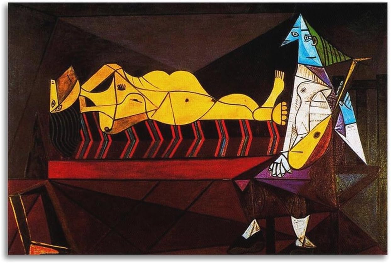 ZZYGGN GMGSW Serenade by Pablo Picasso Canvas Poster Retro Wall Art Abstract Painting Pablo Picasso Prints for Bedroom Home Picture Decor 40x50cm Frameless