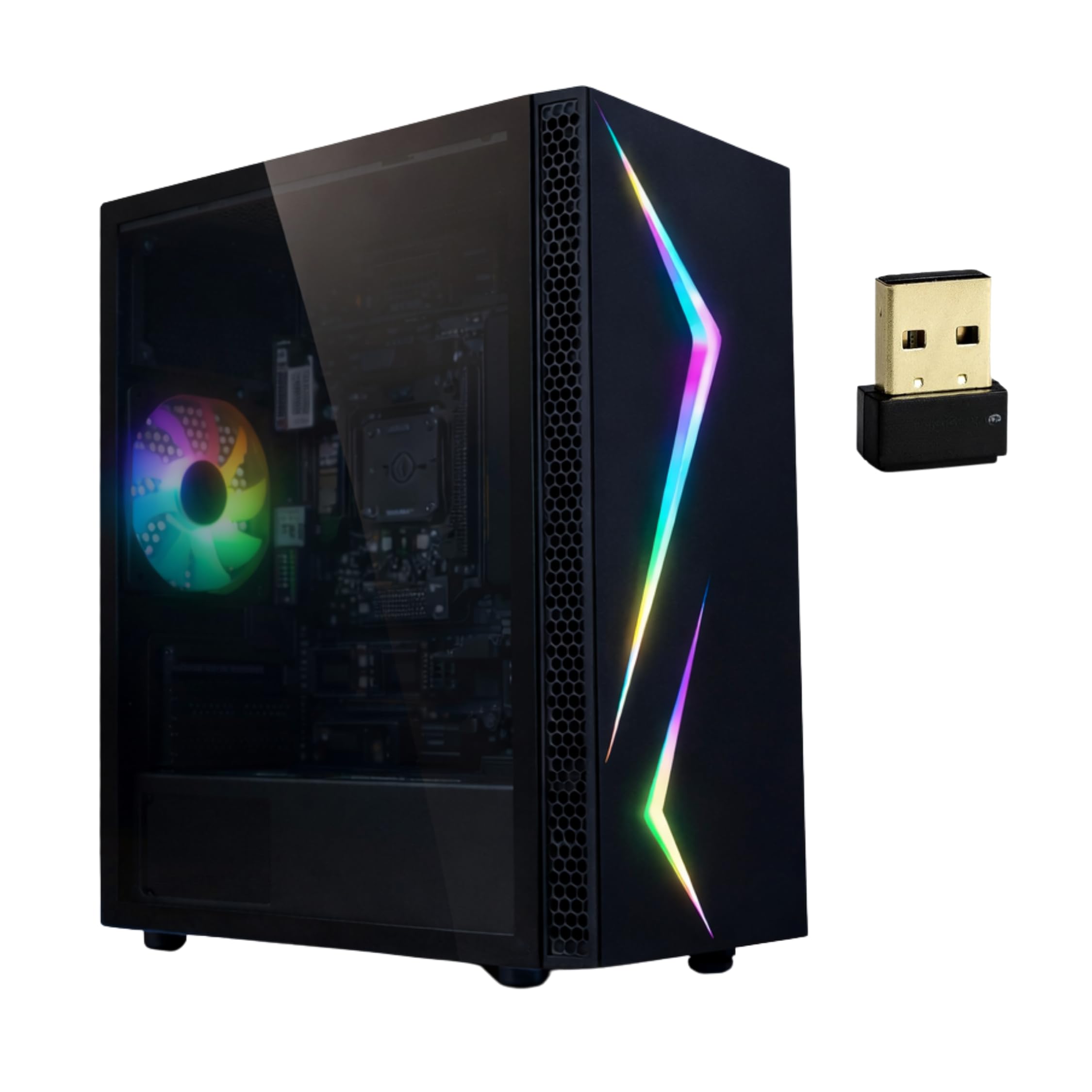 i7 4770TE Desktop Computer | Upto 3.3 GHz | 8GB DDR3 1600MHz RAM | 128GB SSD | Windows 11 Home Licensed | WiFi + Bluetooth | RGB Cabinet | USB 3.0 | MS Office | Ready to Use PC-image-9
