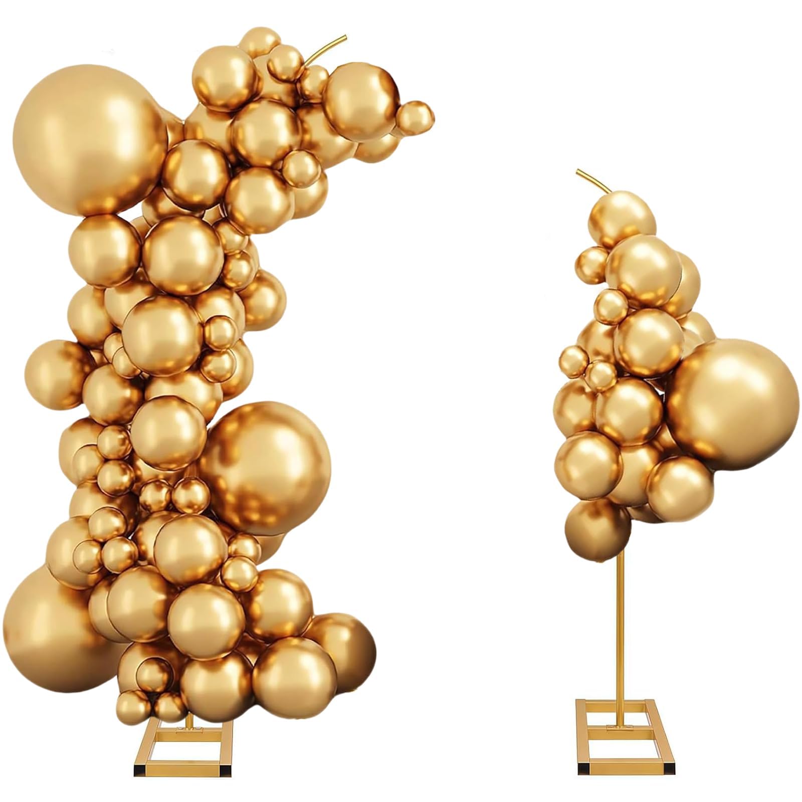 Metall Ballonbogen Ständer 2.4M&2M Hintergrund Ständer Set höheneinstellbar Hochzeitsbogen Gestell