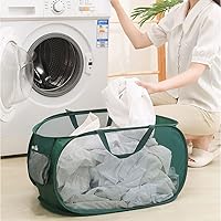 Vista 3 de 4 Piezas Cesta de Lavandería Desmontable con Malla y Mangos Duraderos, Cestas de Lavandería Plegables, Cesta de Ropa Plegable para Dormitorio Azul