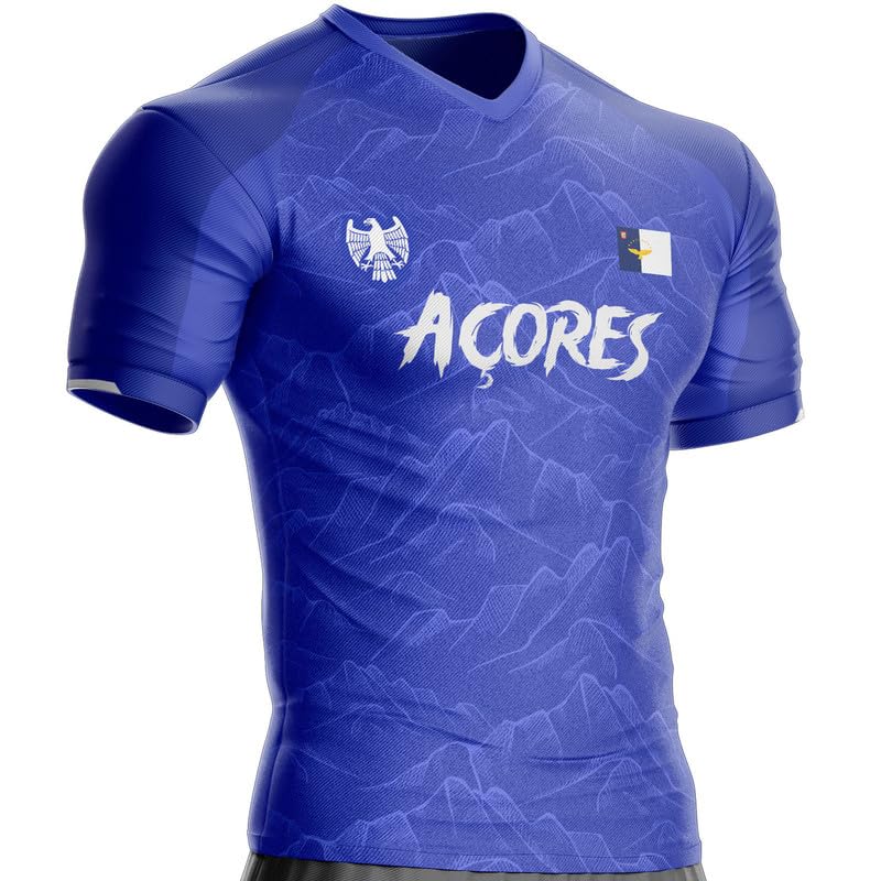 Maillot Açores Football vêtement de sport respirant aux couleurs des Açores