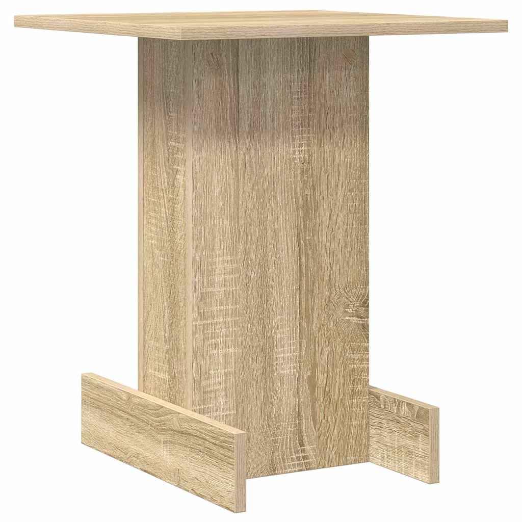 Générique Beistelltisch aus Holz, Sonoma-Eiche, 44,5 x 45 x 55 cm | Aufbewahrung von Regalfächern, minimalistisches Design, ideal für Wohnzimmer, Sofa, Pflege mit feuchtem Tuch