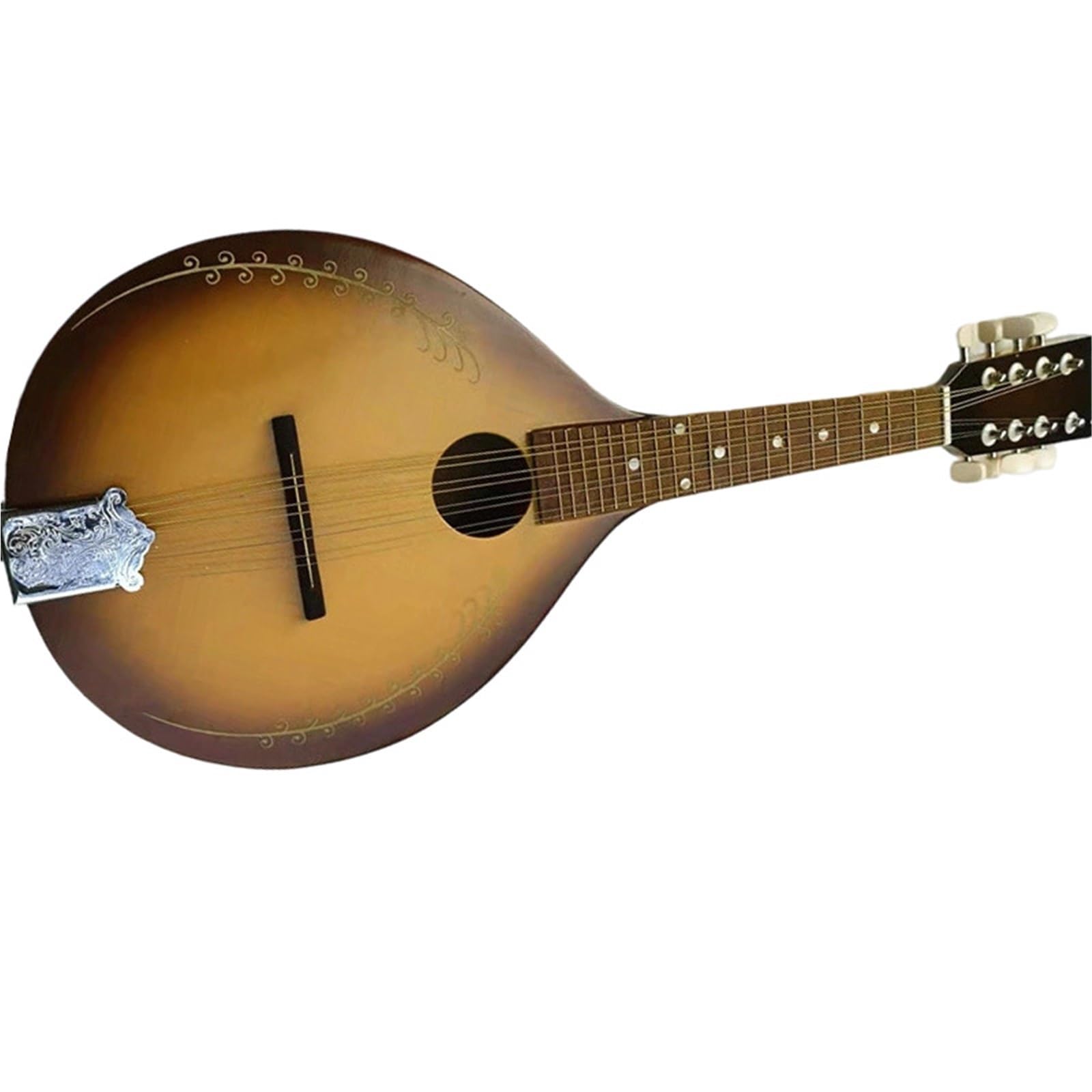 Mandolinen-Sets Mandoline 8-saitiges Lehrinstrument Mattgelbe Weizenblume Mit Plektrum