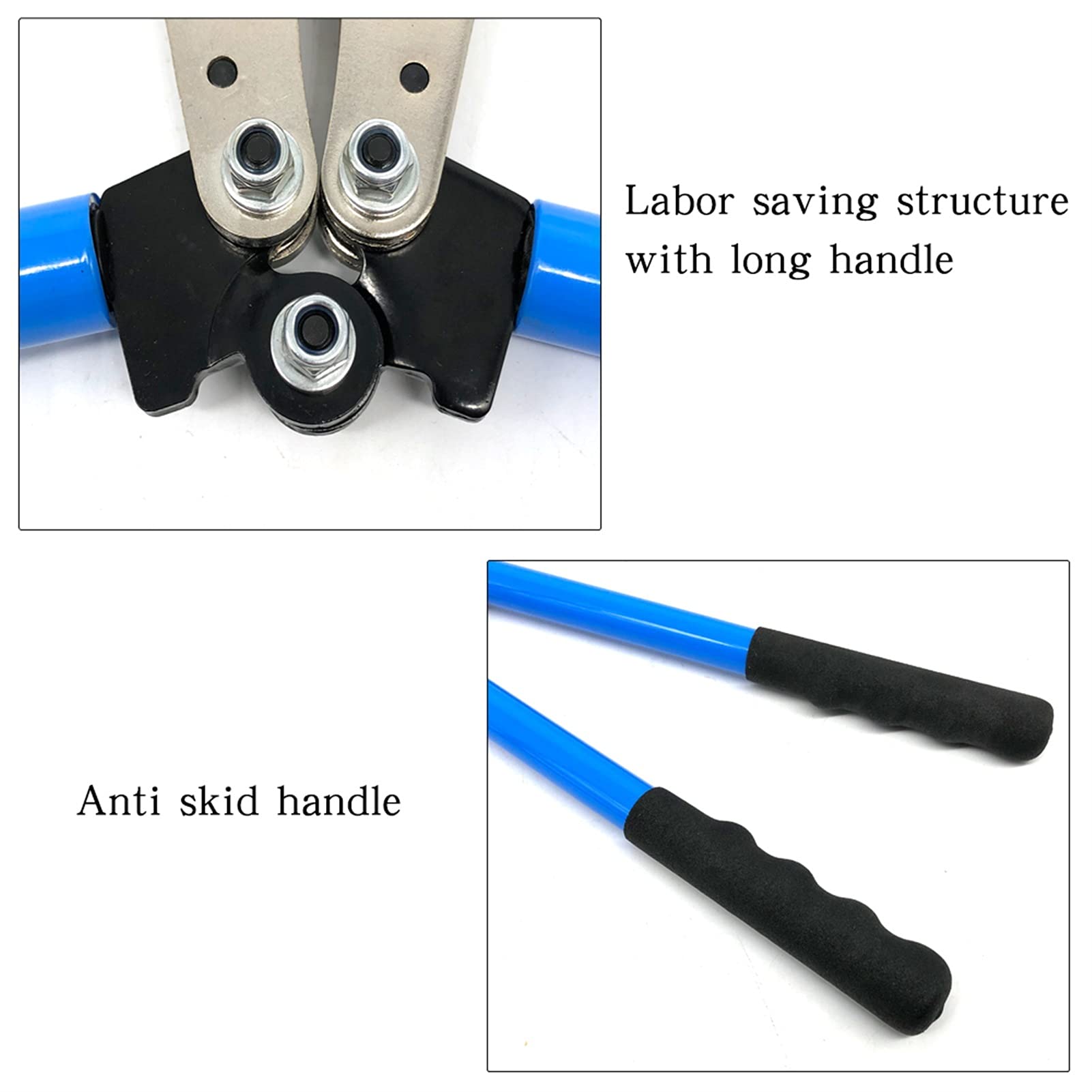 Strumento per crimpare i fili Pinze di crimpatura del terminale del morsetto dell'anello del rame del cavo HX-50B 6.0-5 Connettore della batteria Automotive 0mm2 60/10 0PCS BOX.(Hx 50b)