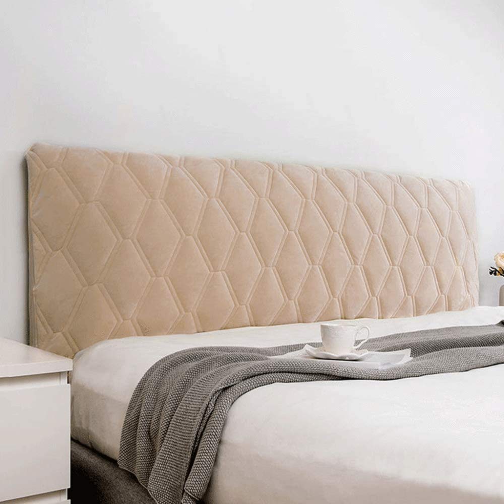 Housse Tête De Lit Protection En Tissu Protecteur De Chevet Anti-poussière Couvertur épaissir élastique Tout Compris Couverture De Arrière Stretch (Color : Camel, Size : 220cm)