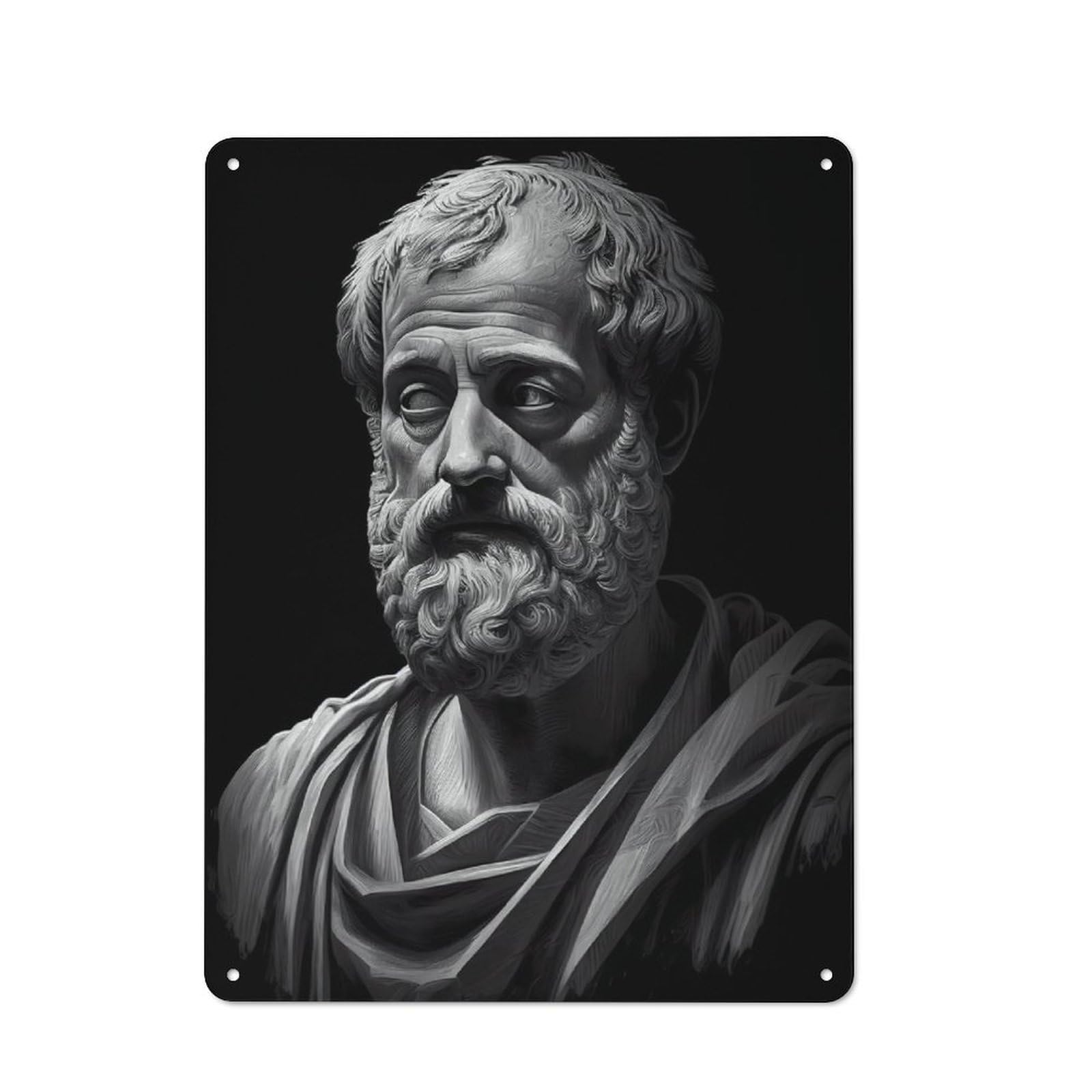 Junmoney Aristotle Retro-Style Tin Sign 40X30cm For Dining Room Or Kitchen, For Kitchen Wall Decor Lovers