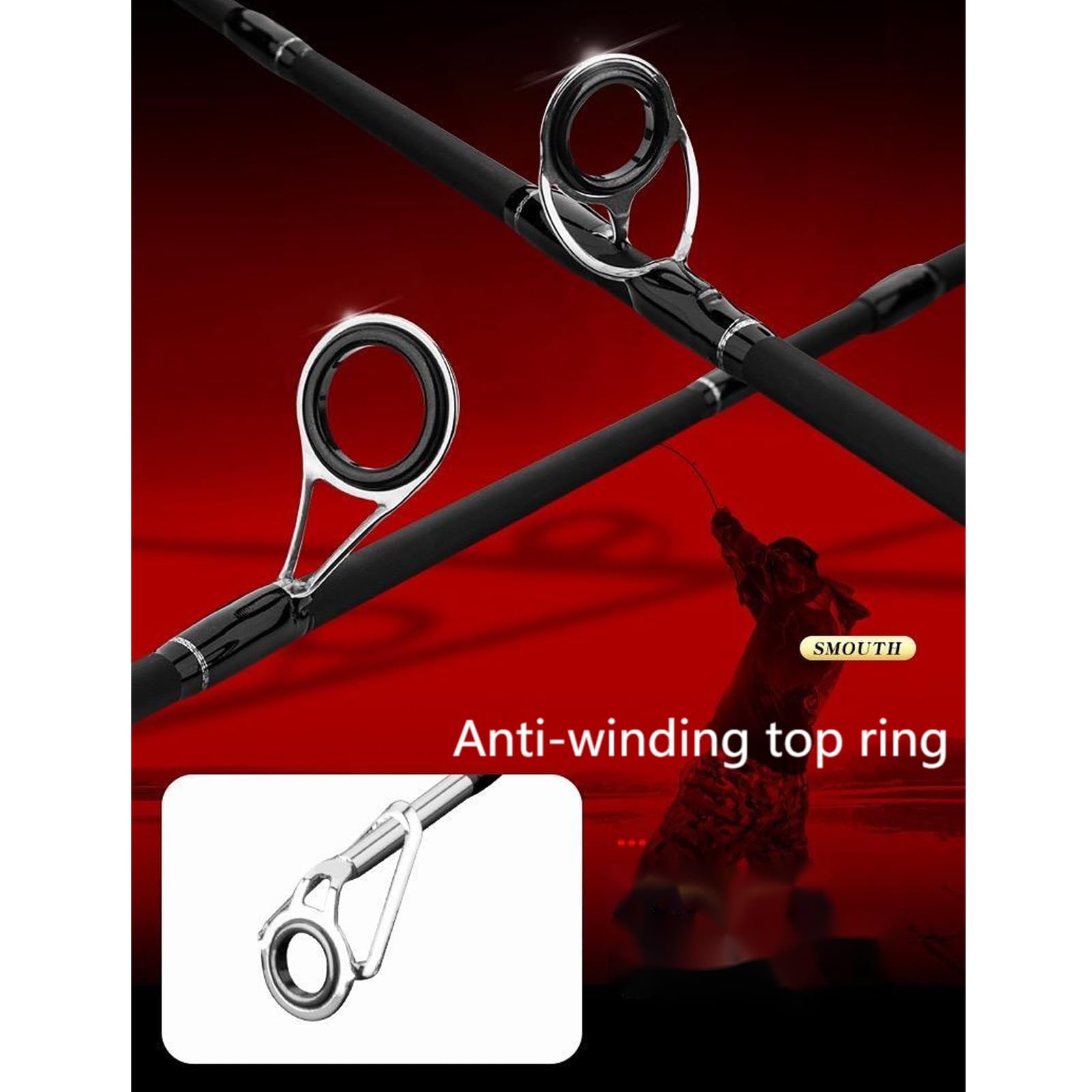 Wędka Włókno UltraLight Przynęta wędkarska Waga 5-30g Przynęta Wędka Casting Spinning Guide Uchwyt pierścieniowy Carbon Przenośna wędka podróżna (Color : Gun handle, Size : 1.6m)