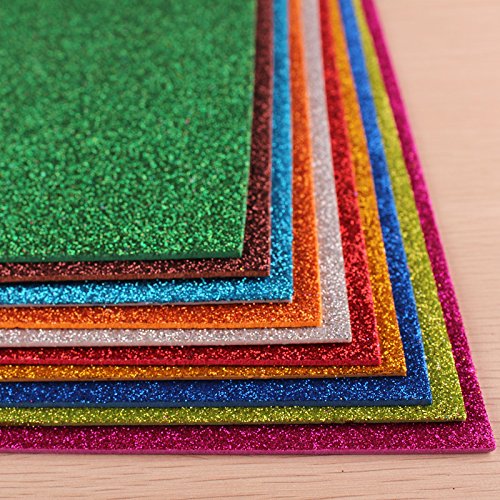 LIGHTER HOUSE� A4 Size Glitter EVA Foam Sheet for Art and Craft Decoration (Multicolour) - Set of 1-image-28