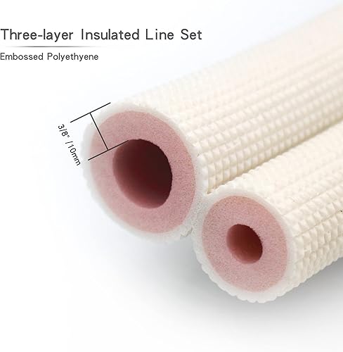Miniatura 5 de Juego de mini línea dividida de 16 pies de longitud, tubos de cobre de 14 pulgadas 38 pulgadas de diámetro exterior y bobina aislante gruesa de