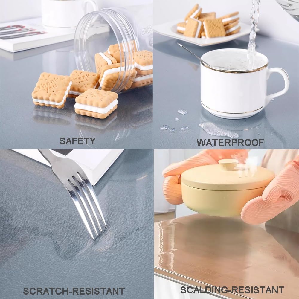 Sottomano da Scrivania per Tavolo da Scrivania per Ufficio Tappetino Trasparente Sedia per pavimenti duri & Piastrelle 1.5mm impermeabile Antigraffio versatile Tappetino Trasparente(W:140cm x H:180cm)