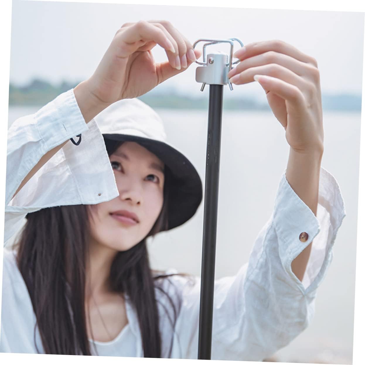 POPETPOP Camping Light Bracket Lantern Lamp Rack Outdoor Light Stand Lightweight Strong for Electric Lanterns